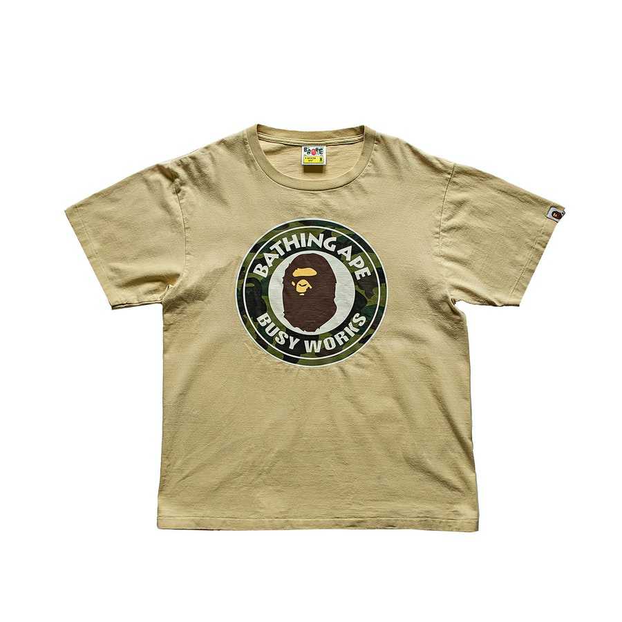 tan bape shirt